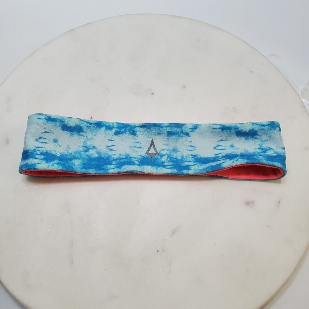 Ivivva Reversible Headband‎ Girls One Size  Pink Blue Tiedye Stretch Athletic